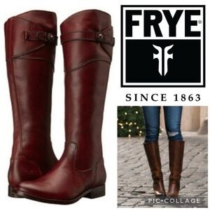 Frye Molly Button Tall Riding Boot {Cognac} 8